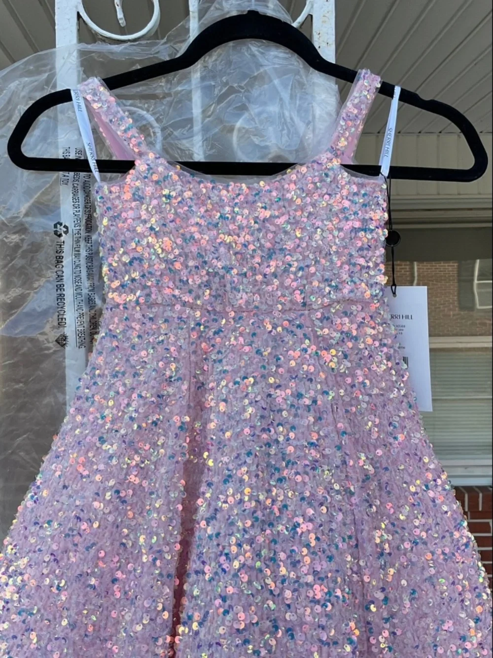 Sherri Hill pink pageant dress little girl size 4, new with tags